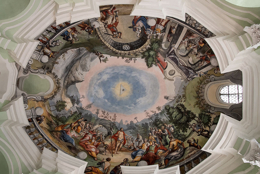 Johanniskirche 19X_9624.jpg - Deckengemälde in einer Kirche